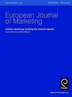 cover image of European Journal of Marketing, Volume 38, Issue 7
